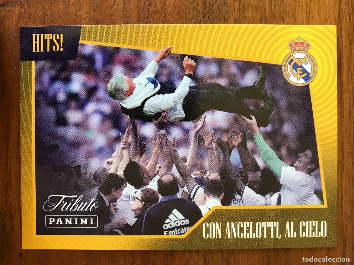 Cromos de f&uacute;tbol: CON ANCELOTTI AL CIELO - HITS - 35 - PANINI TRIBUTO REAL MADRID 2023 2024 23 24
