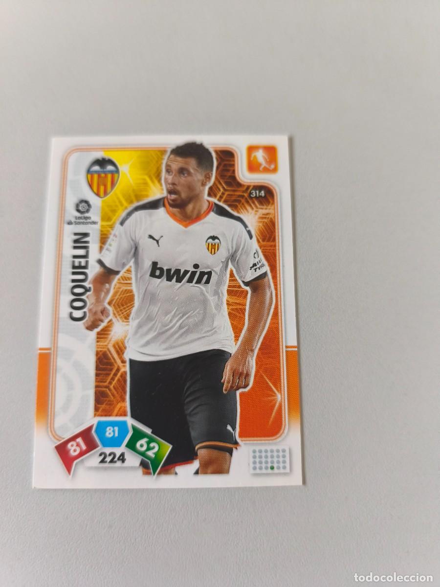 Cromos de f&uacute;tbol: ADRENALYN XL 2019 2020 19 20 COQUELIN VALENCIA 314 H4
