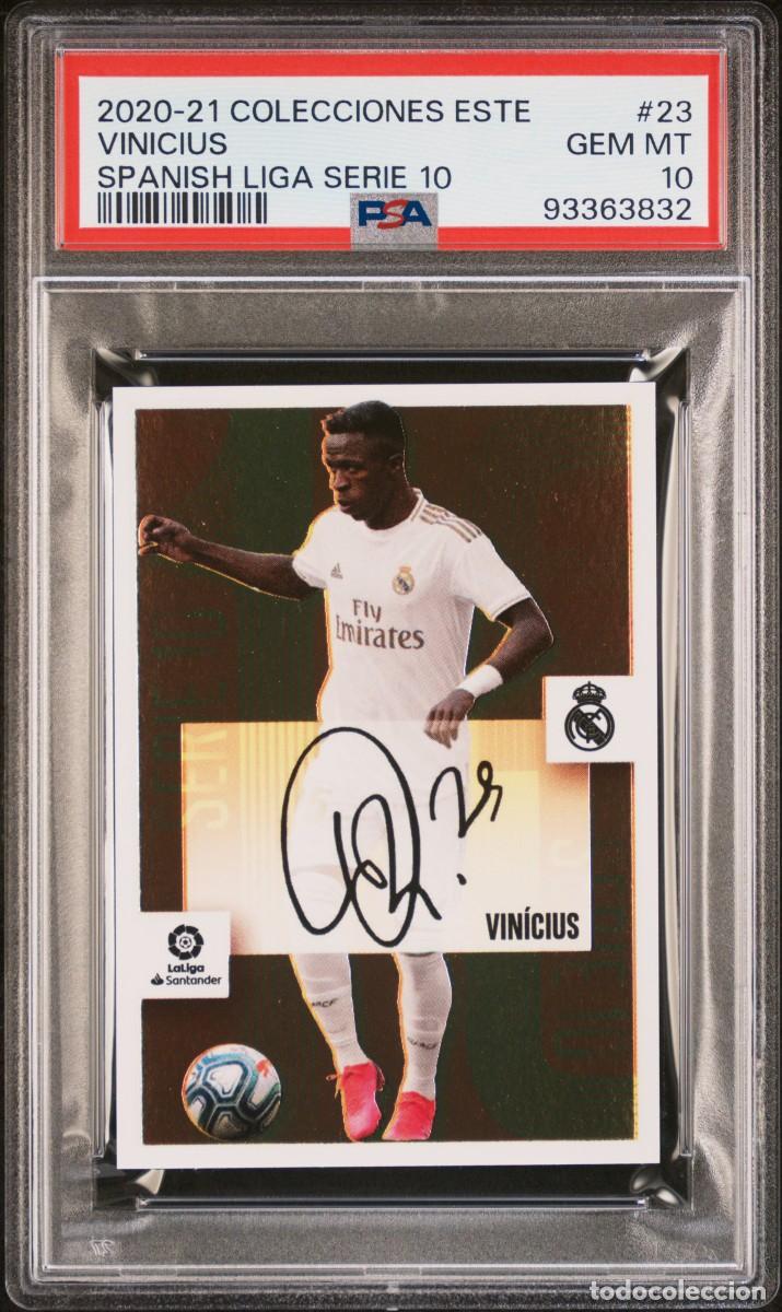 Cromos de f&uacute;tbol: Vinicius #23 Autografo Real Madrid Liga Este Serie 10 2020 21 PSA 10