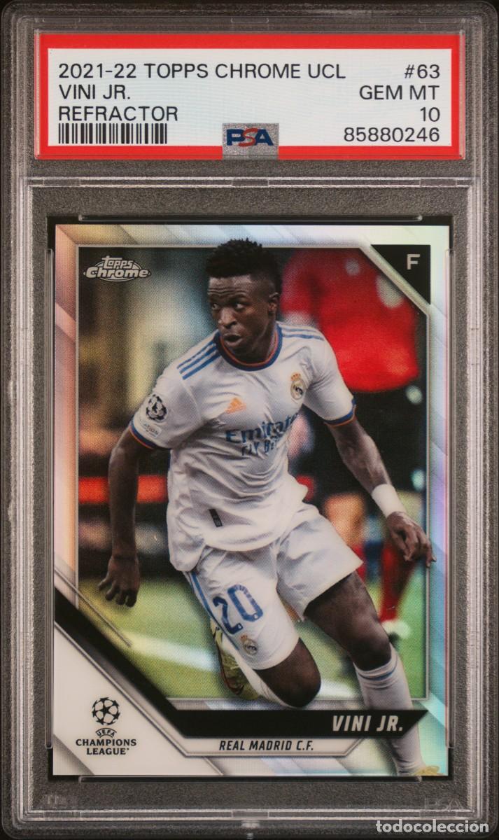 Vinicius #63 Real Madrid Topps Chrome UCL Refractor 2021 22 PSA 10