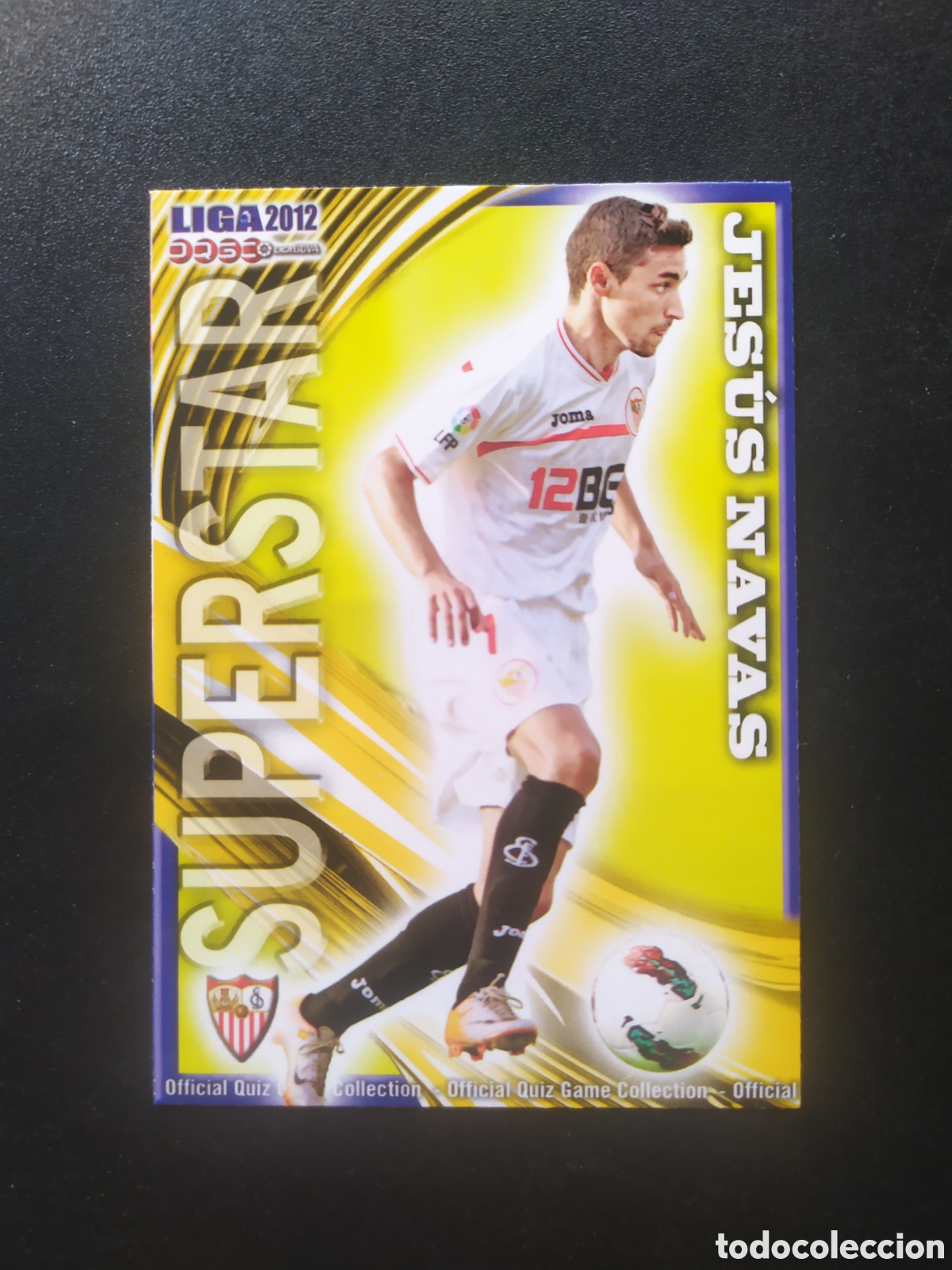 Cromos de f&uacute;tbol: Mundicromo fichas Liga 2011 2012 11 12 Jes&uacute;s Navas superstar mate n&deg; 131 Sevilla