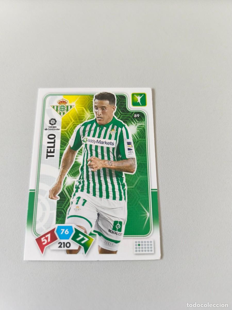 Cromos de f&uacute;tbol: ADRENALYN XL 2019 2020 19 20 TELLO BETIS 89 H4