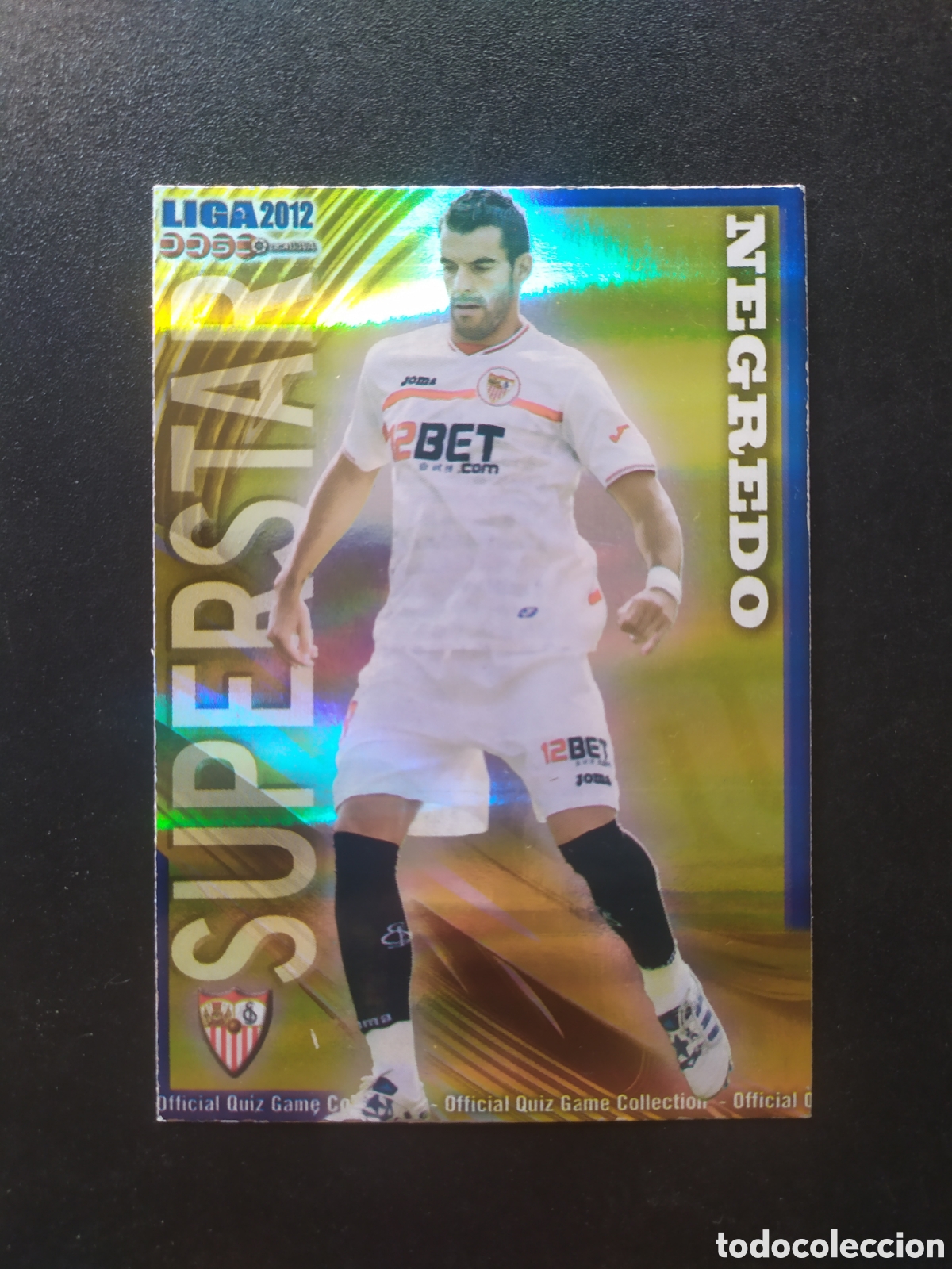 Fu&szlig;ball-Sticker: Mundicromo fichas Liga 2011 2012 11 12 Negredo superstar brillo rayas n&deg; 135 Sevilla