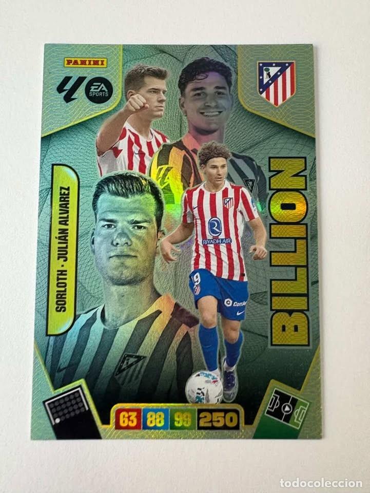 Cromos de f&uacute;tbol: Sorloth/Juli&aacute;n &Aacute;lvarez Atl&eacute;tico de Madrid Billion Adrenalyn 2025-26