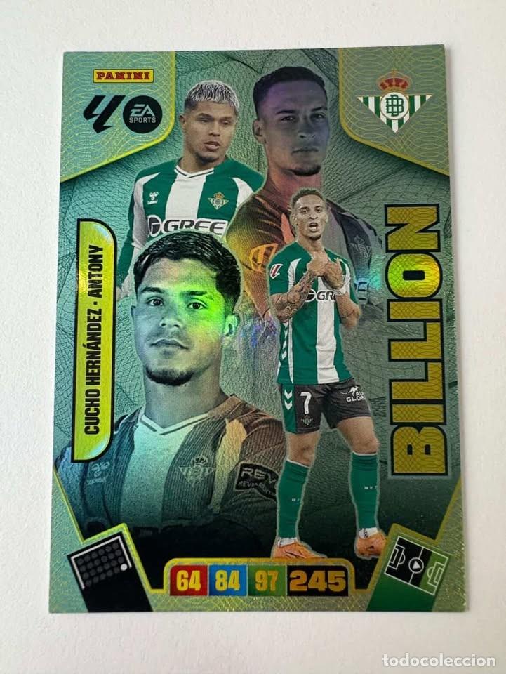 Cromos de f&uacute;tbol: Cucho Hern&aacute;ndez/Antony Betis Billion Adrenalyn 2025-26