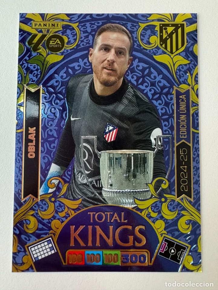 Cromos de f&uacute;tbol: Oblak Atl&eacute;tico de Madrid Total Kings Edici&oacute;n Limitada Adrenalyn 2025-26