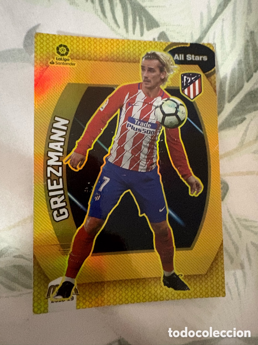 Cromos de f&uacute;tbol: Griezmann All Stars 79 Atl&eacute;tico de Madrid LaLiga Santander Megacracks 2018/2019 Panini