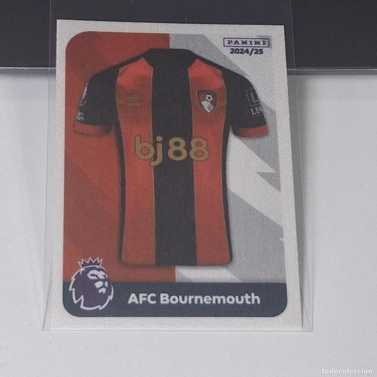 Cromos de f&uacute;tbol: B56 3 CAMISETA SHIRTS AFC BOURNEMOUTH STICKER PANINI PREMIER LEAGUE 24 25 2024 2025