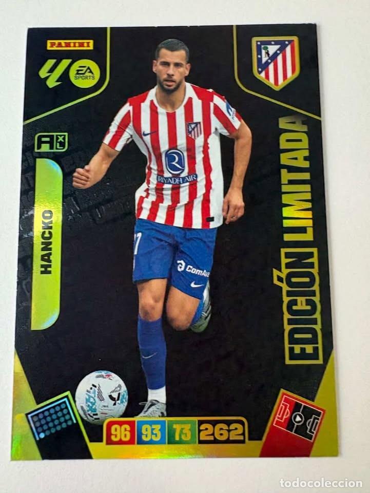 Cromos de f&uacute;tbol: Hancko Atl&eacute;tico de Madrid Edici&oacute;n Limitada Adrenalyn 2025-26