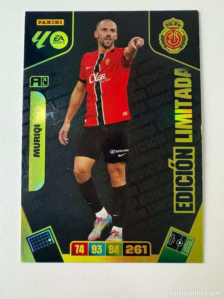 Cromos de f&uacute;tbol: Muriqi Mallorca Edici&oacute;n Limitada Adrenalyn 2025-26