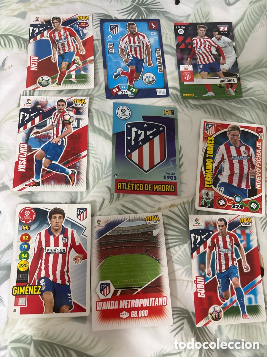 Cromos de f&uacute;tbol: Lote atl&eacute;tico de Madrid