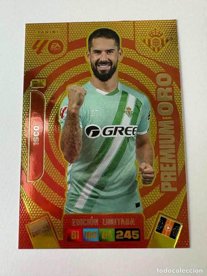 Cromos de f&uacute;tbol: Isco Betis Premium Oro Edici&oacute;n Limitada Adrenalyn 2025-26