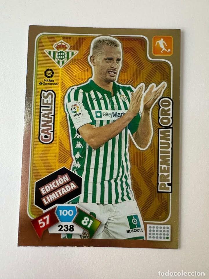 Cromos de f&uacute;tbol: Canales Betis Premium Oro Edici&oacute;n Limitada Adrenalyn 2019-20