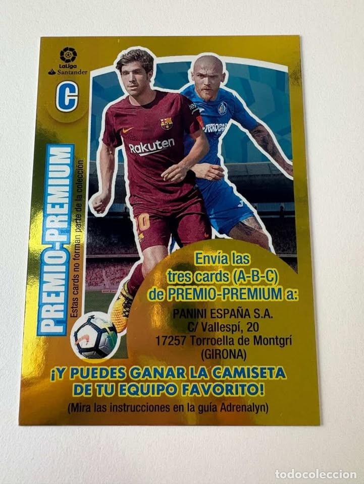Cromos de f&uacute;tbol: Carta Premio-Premium C Edici&oacute;n Limitada Adrenalyn 2017-18