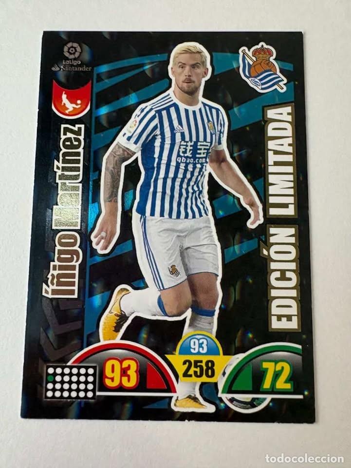 Cromos de f&uacute;tbol: &Iacute;&ntilde;igo Mart&iacute;nez Real Sociedad Edici&oacute;n Limitada Adrenalyn 2017-18