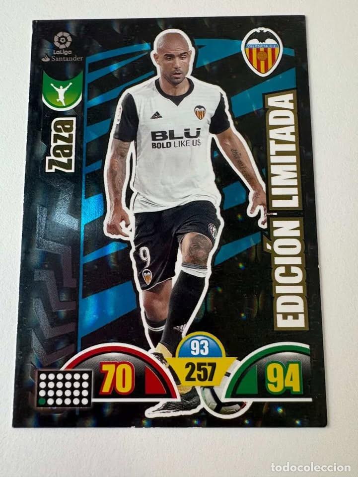 Cromos de f&uacute;tbol: Zaza Valencia Edici&oacute;n Limitada Adrenalyn 2017-18
