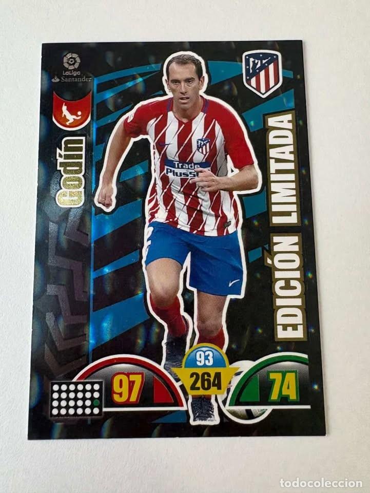 Cromos de f&uacute;tbol: God&iacute;n Atl&eacute;tico de Madrid Edici&oacute;n Limitada Adrenalyn 2017-18