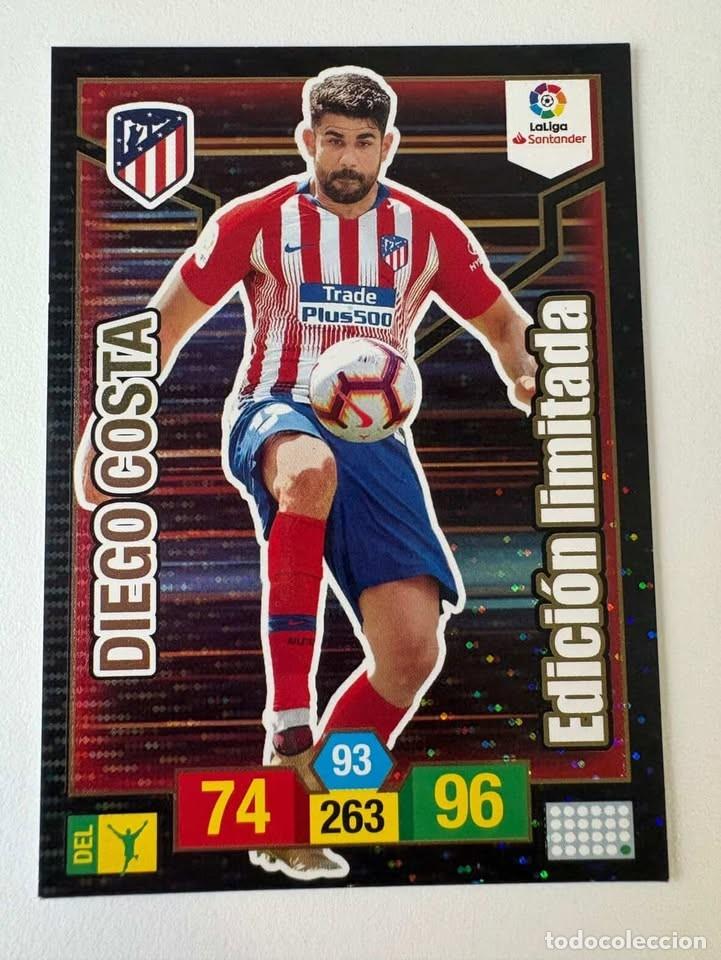 Cromos de f&uacute;tbol: Diego Costa Atl&eacute;tico de Madrid Edici&oacute;n Limitada Adrenalyn 2018-19