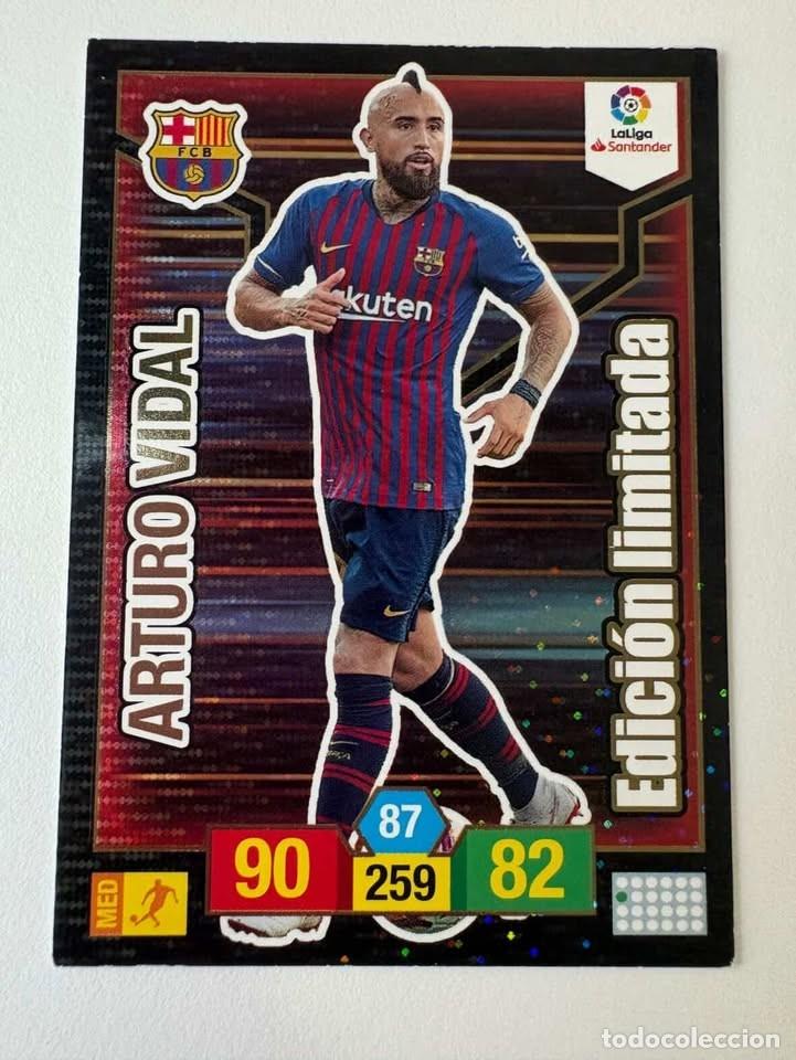 Cromos de f&uacute;tbol: Arturo Vidal Bar&ccedil;a Edici&oacute;n Limitada Adrenalyn 2018-19