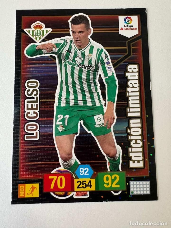 Cromos de f&uacute;tbol: Lo Celso Betis Edici&oacute;n Limitada Adrenalyn 2018-19