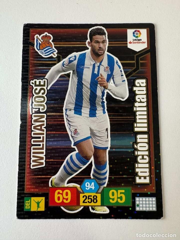 Cromos de f&uacute;tbol: William Jos&eacute; Real Sociedad Edici&oacute;n Limitada Adrenalyn 2018-19