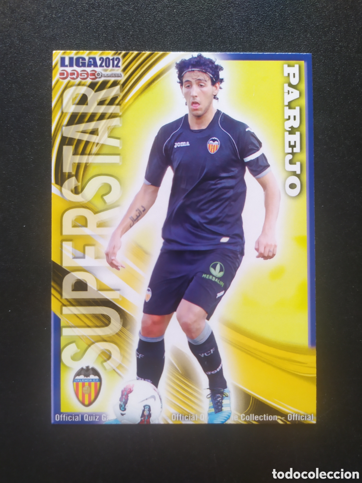 Cromos de f&uacute;tbol: Mundicromo fichas Liga 2011 2012 11 12 Parejo superstar mate n&deg; 79 Valencia