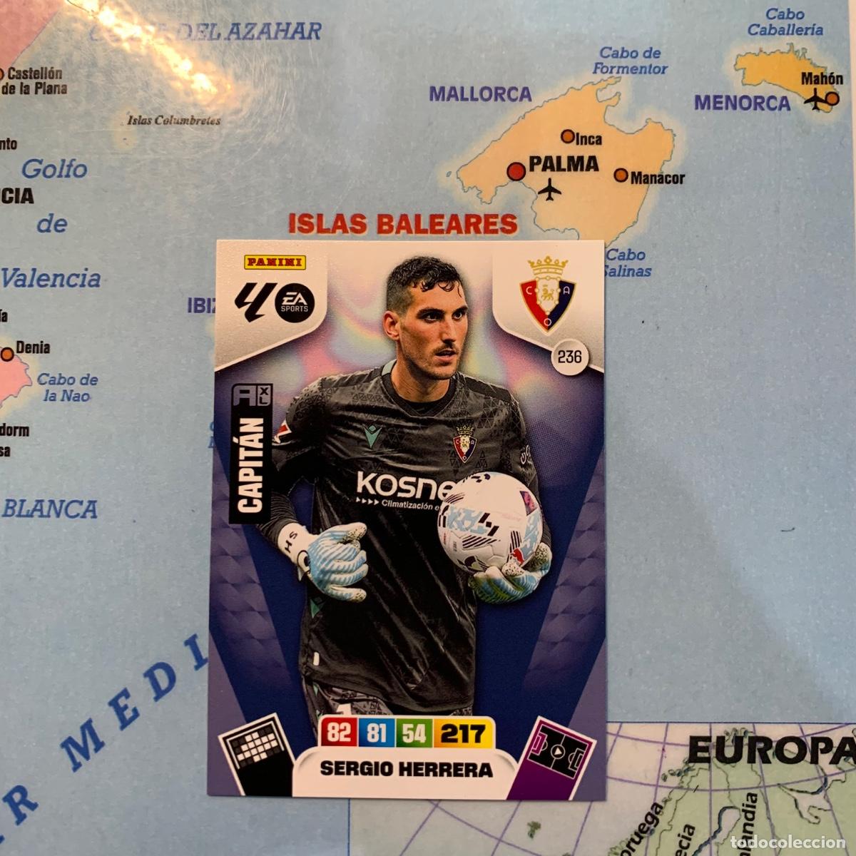 Cromos de f&uacute;tbol: Sergio Herrera n&uacute;mero 236 de Osasuna cromo adrenalyn XL 25-26 2025-2026