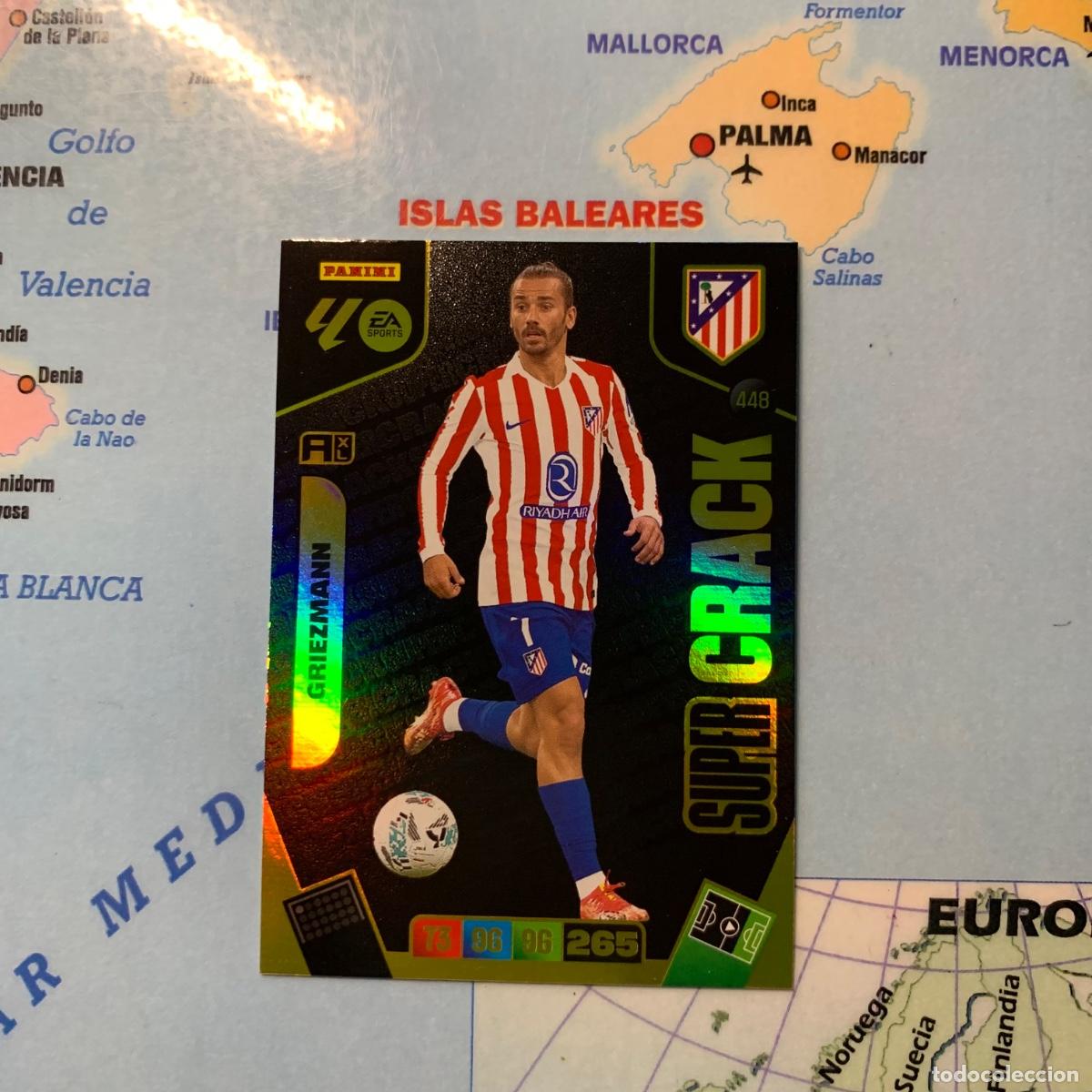Cromos de f&uacute;tbol: Griezmann S&uacute;per Crack n&uacute;mero 448 Del Atl&eacute;tico De Madrid cromo adrenalyn XL 25-26 2025-2026