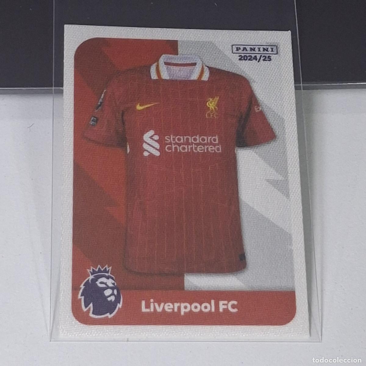 Cromos de f&uacute;tbol: B56 14 CAMISETA SHIRTS LIVERPOOL STICKER PANINI PREMIER LEAGUE 24 25 2024 2025