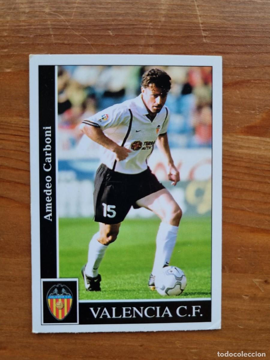Football Stickers: 92 CARBONI (Valencia CF). Las Fichas de la Liga 2001 2002 01 02 (Mundicromo)