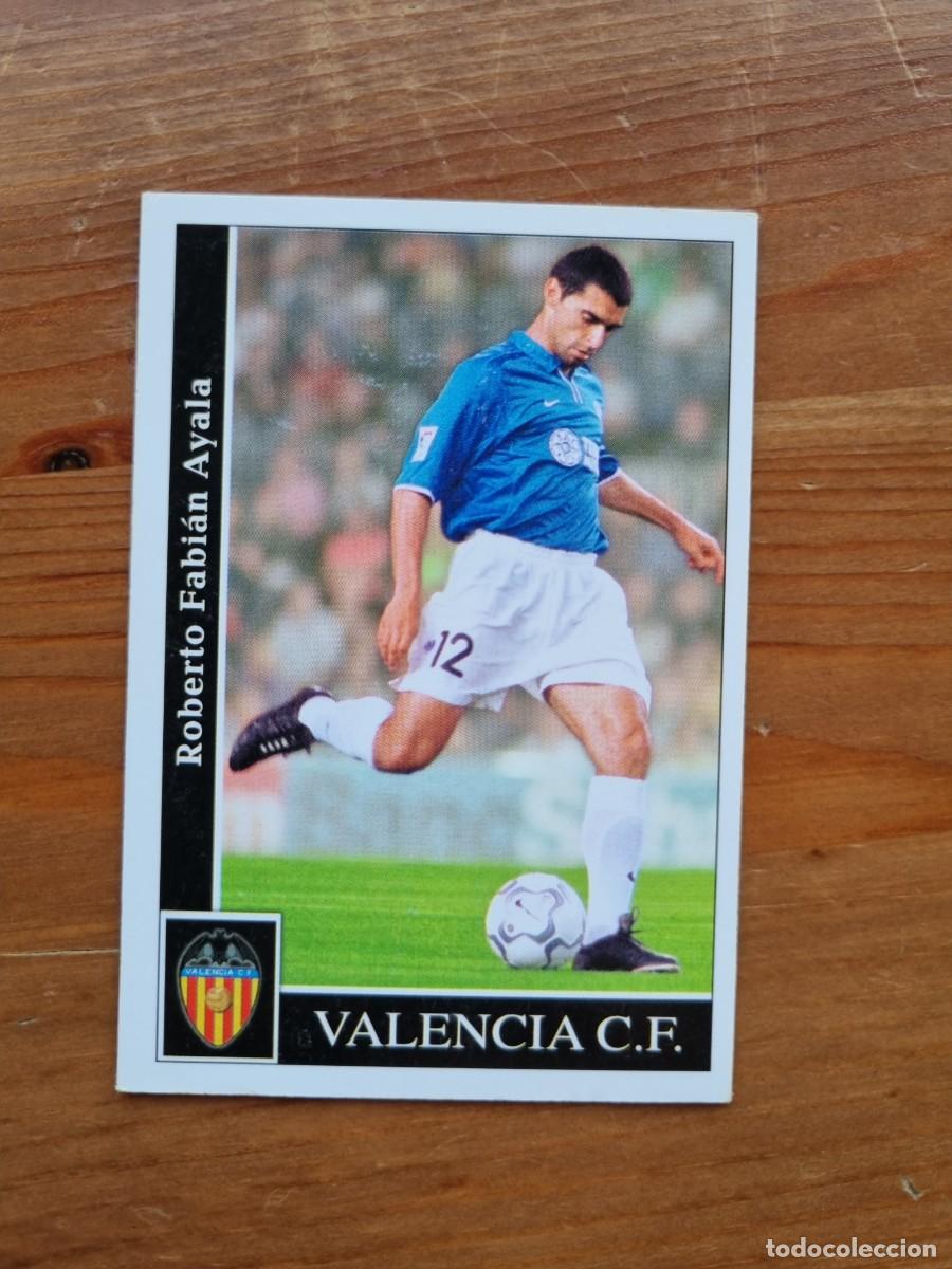 Cromos de f&uacute;tbol: 100 AYALA (Valencia CF). Las Fichas de la Liga 2001 2002 01 02 (Mundicromo)