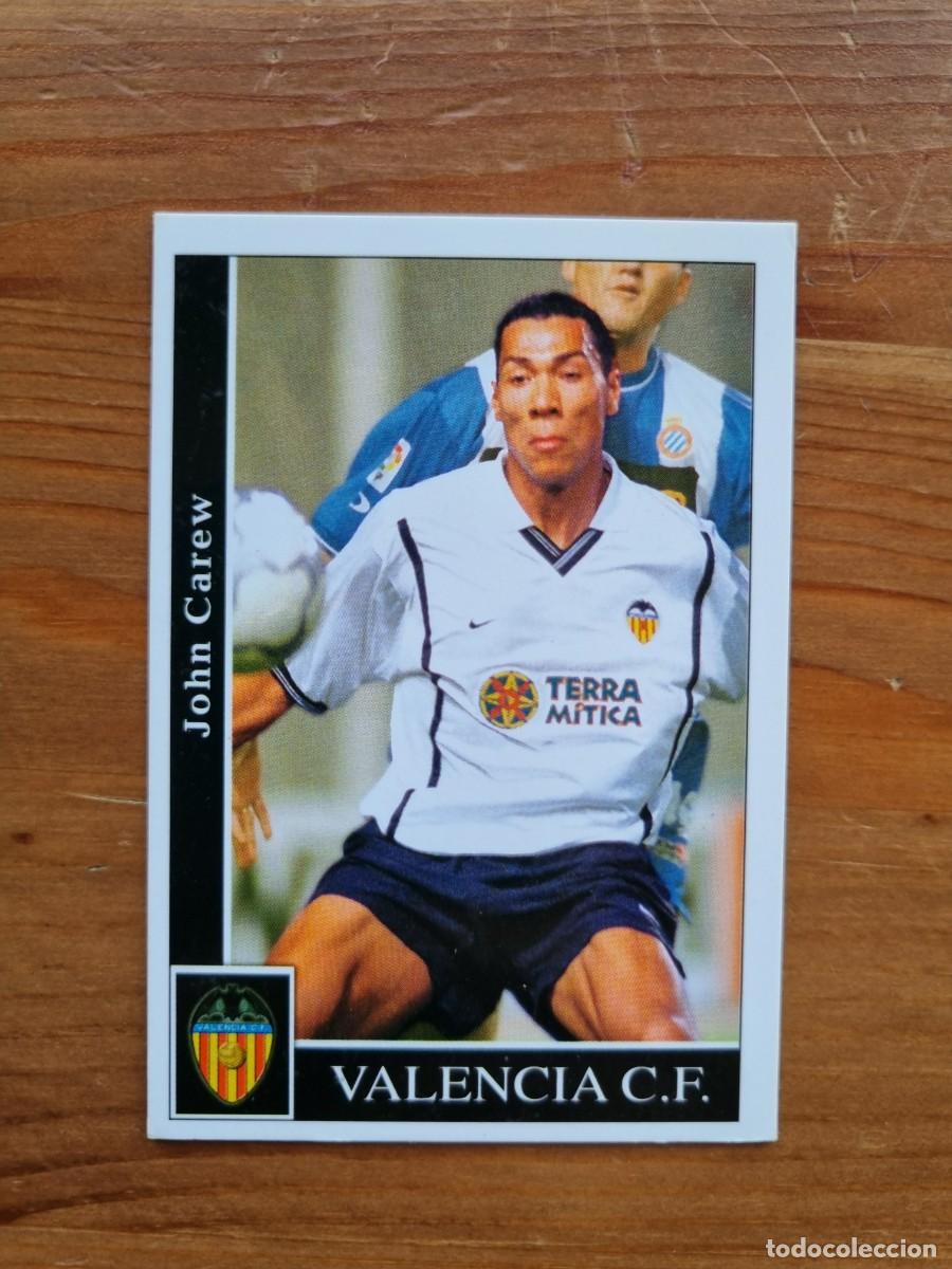 Cromos de f&uacute;tbol: 103 CAREW (Valencia CF). Las Fichas de la Liga 2001 2002 01 02 (Mundicromo)