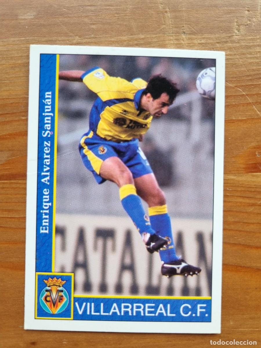 Football Stickers: 136 QUIQUE &Aacute;LVAREZ (Villarreal CF). Las Fichas de la Liga 2001 2002 01 02 (Mundicromo)