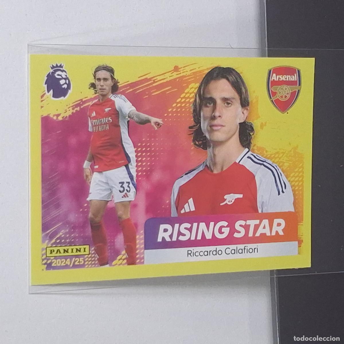 Cromos de f&uacute;tbol: B56 74 RICCARDO CALAFIORI RISING STAR STICKER ARSENAL PANINI PREMIER LEAGUE 24 25 2024 2025