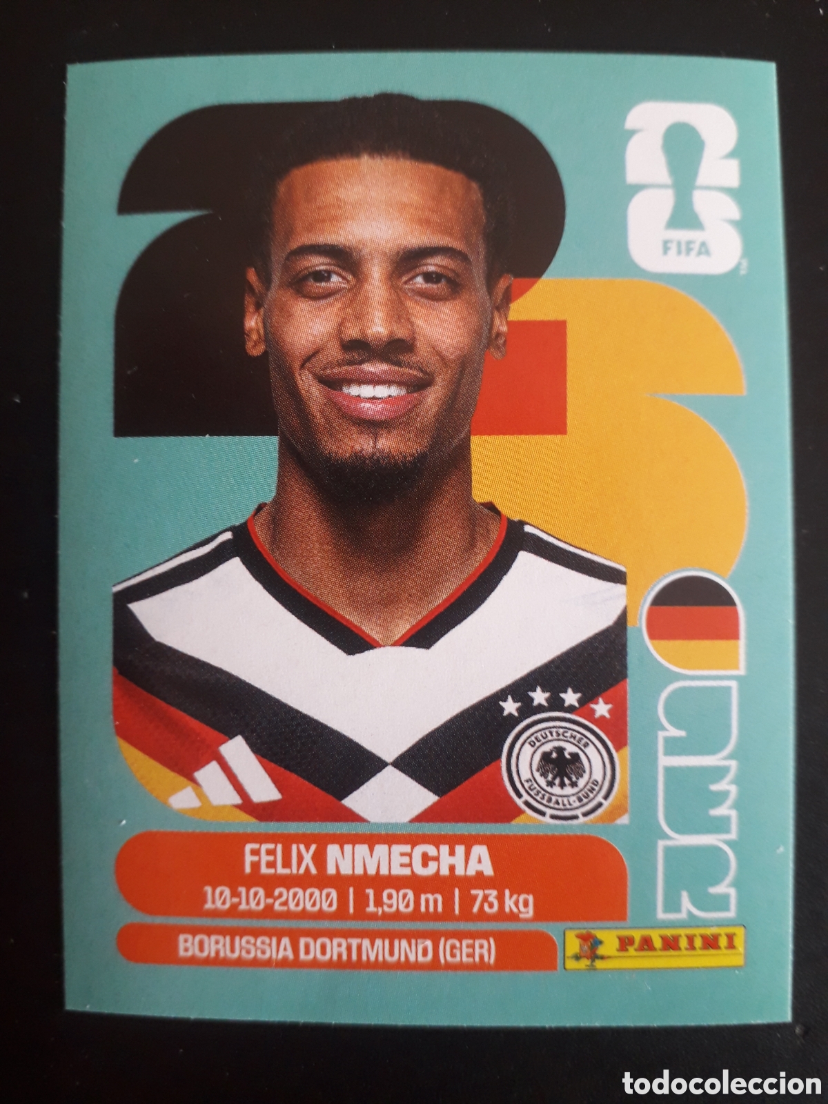 Cromos de f&uacute;tbol: NMECHA ALEMANIA GER 12 MUNDIAL F&Uacute;TBOL 2026 FIFA WORLD CUP PANINI SIN PEGAR PEDIDO M&Iacute;NIMO 3&euro;.