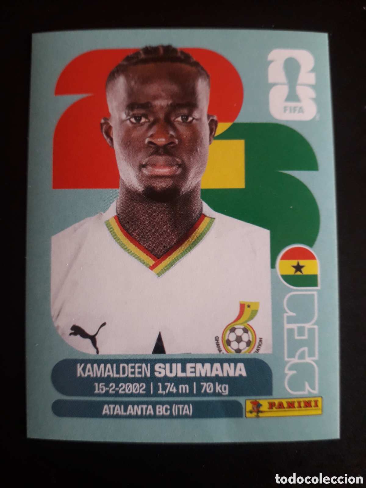 Cromos de f&uacute;tbol: SULEMANA GHANA GHA 12 MUNDIAL F&Uacute;TBOL 2026 FIFA WORLD CUP PANINI SIN PEGAR PEDIDO M&Iacute;NIMO 3&euro;.