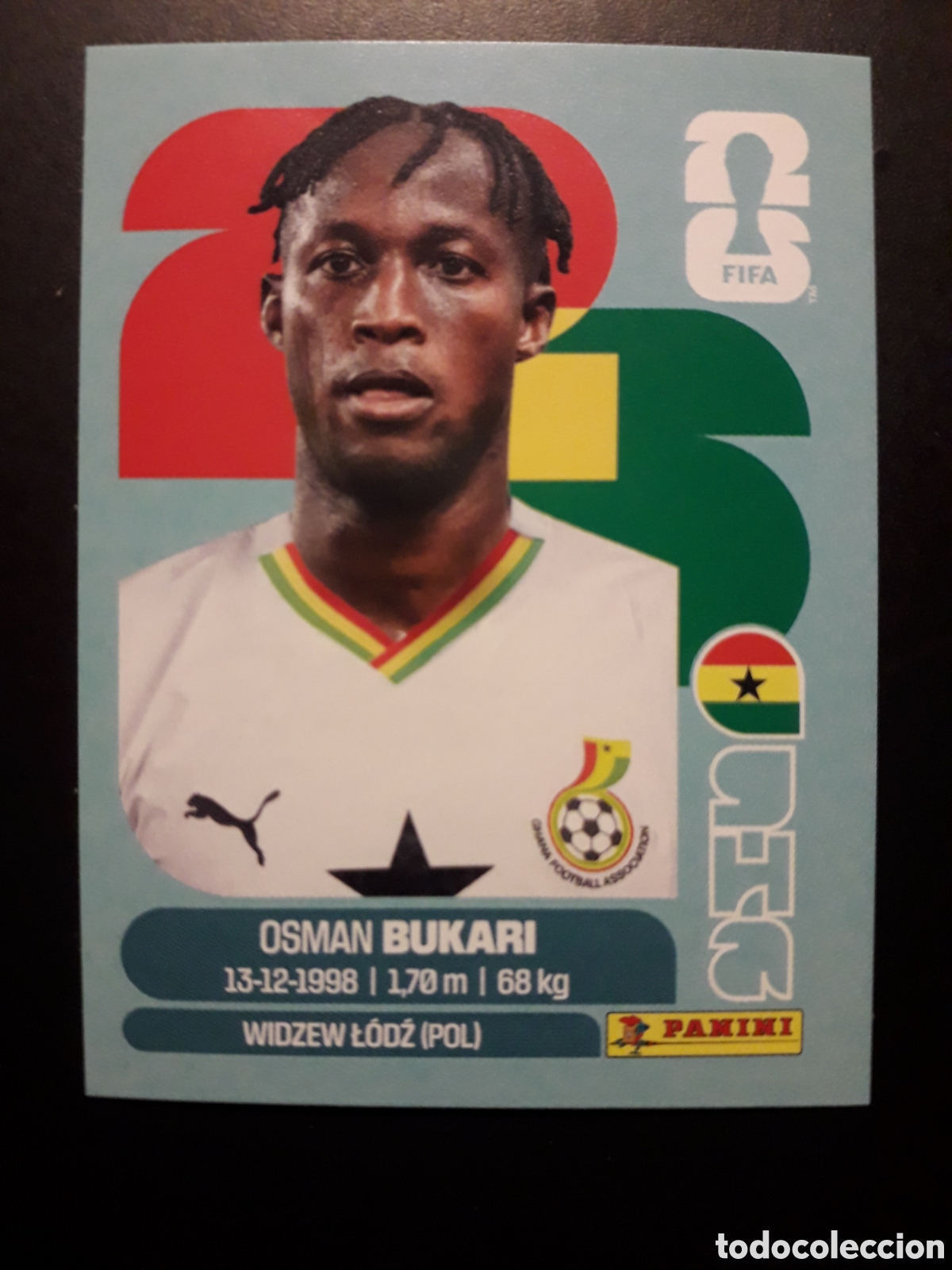 Cromos de f&uacute;tbol: BUKARI GHANA GHA 19 MUNDIAL F&Uacute;TBOL 2026 FIFA WORLD CUP PANINI SIN PEGAR PEDIDO M&Iacute;NIMO 3&euro;