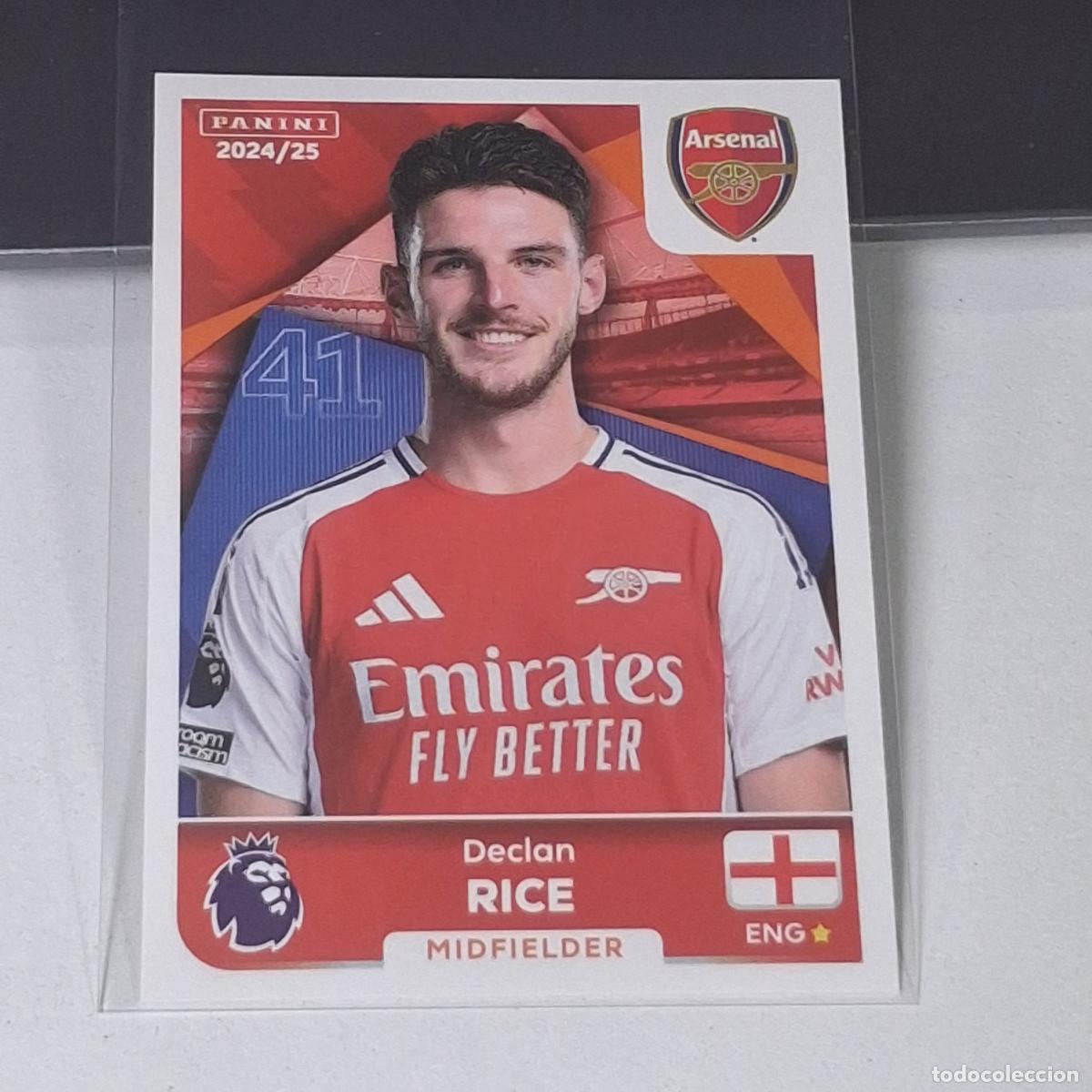 Fu&szlig;ball-Sticker: B56 76 DECLAN RICE ARSENAL STICKER ARSENAL PANINI PREMIER LEAGUE 24 25 2024 2025