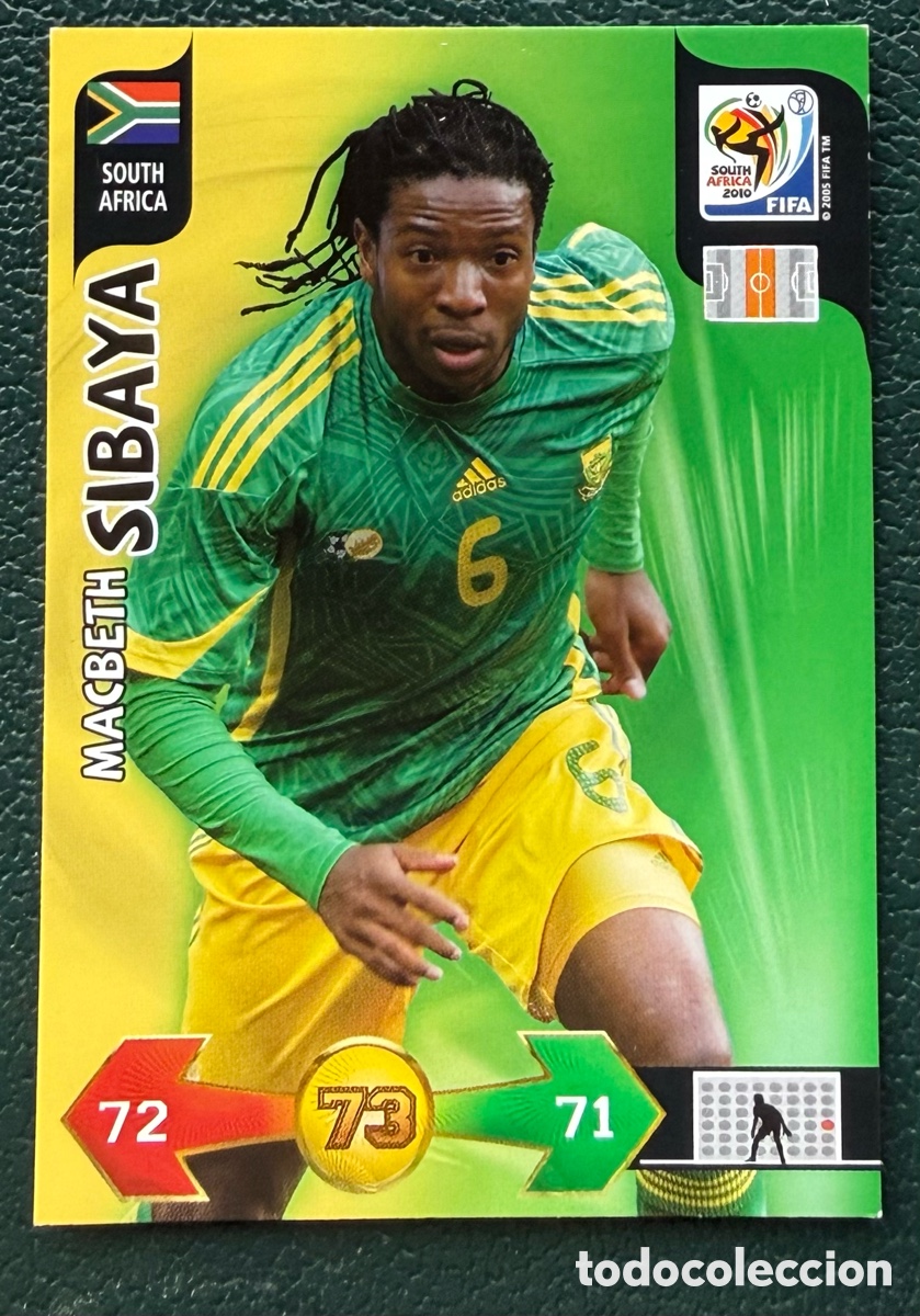 Fu&szlig;ball-Sticker: MACBETH SIBAYA SUDAFRICA FICHAS ALBUM ADRENALYN XL MUNDIAL SOUTH AFRICA 2010