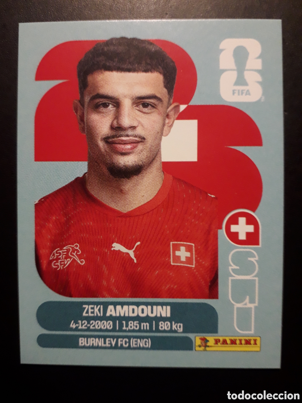 Cartes &agrave; collectionner de Football: AMDOUNI SUIZA SUI 20 MUNDIAL F&Uacute;TBOL 2026 FIFA WORLD CUP PANINI SIN PEGAR PEDIDO M&Iacute;NIMO 3&euro;
