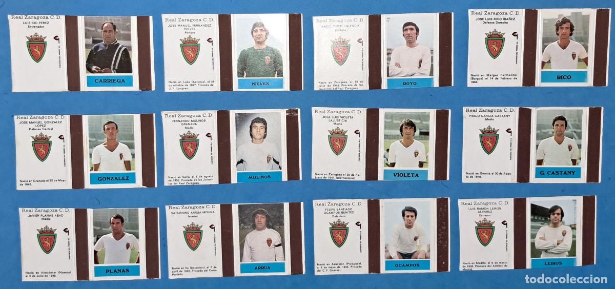 Cromos de f&uacute;tbol: REAL ZARAGOZA - TEMP. 1973/74 - LOTE 12 CROMOS CAJAS DE CERILLAS - F&Oacute;SFOROS DEL PIRINEO, S.A.