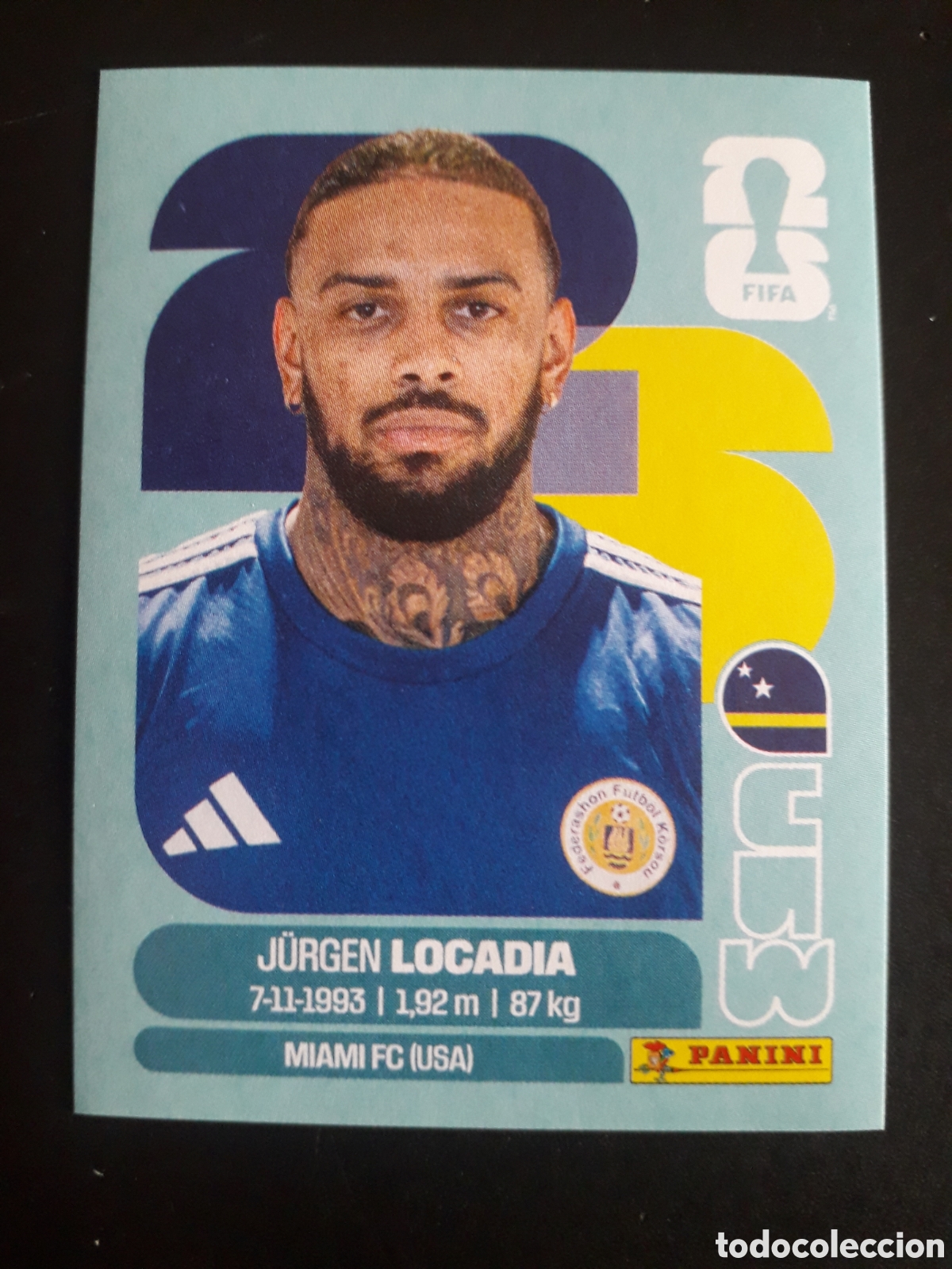 Cromos de f&uacute;tbol: LOCADIA CURA&Ccedil;AO CUW 17 MUNDIAL F&Uacute;TBOL 2026 FIFA WORLD CUP PANINI SIN PEGAR PEDIDO M&Iacute;NIMO 3&euro;