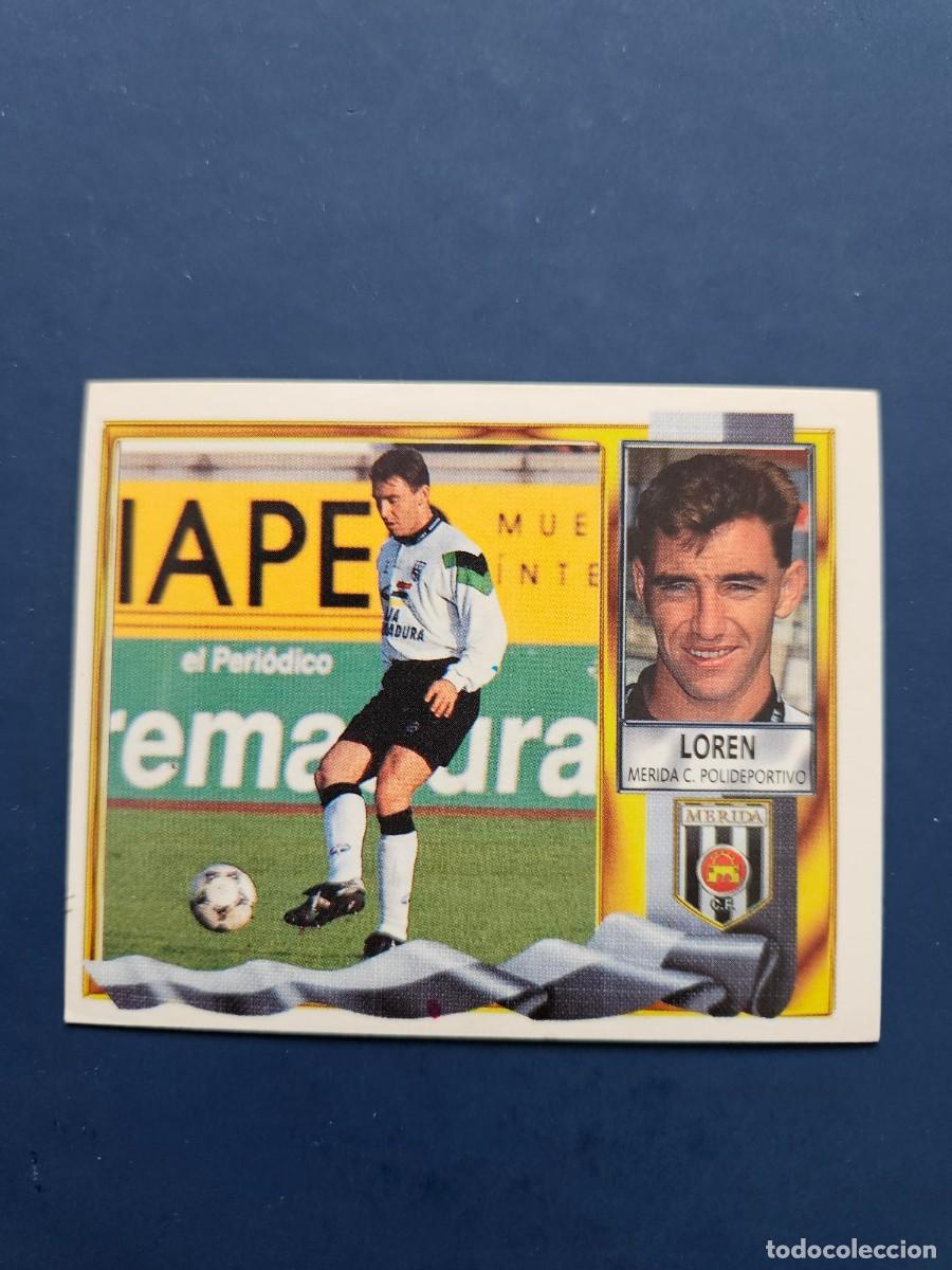 Cromos de f&uacute;tbol: LOREN MERIDA LIGA ESTE 95 96 1995 1996 SIN PEGAR NUNCA PEGADO