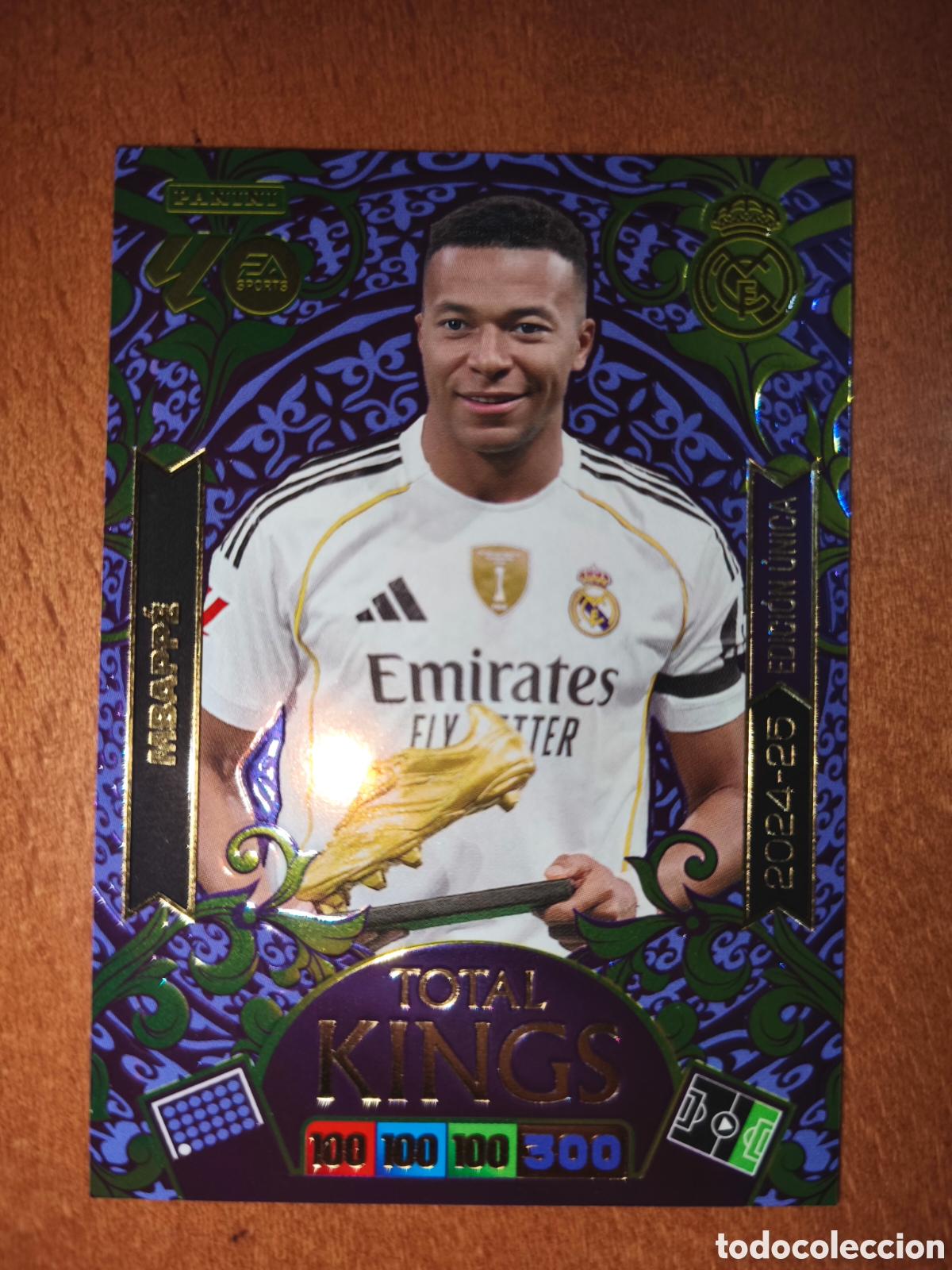 Cromos de f&uacute;tbol: Mbappe TOTAL KINGS Adrenalyn XL 25/26 Real Madrid
