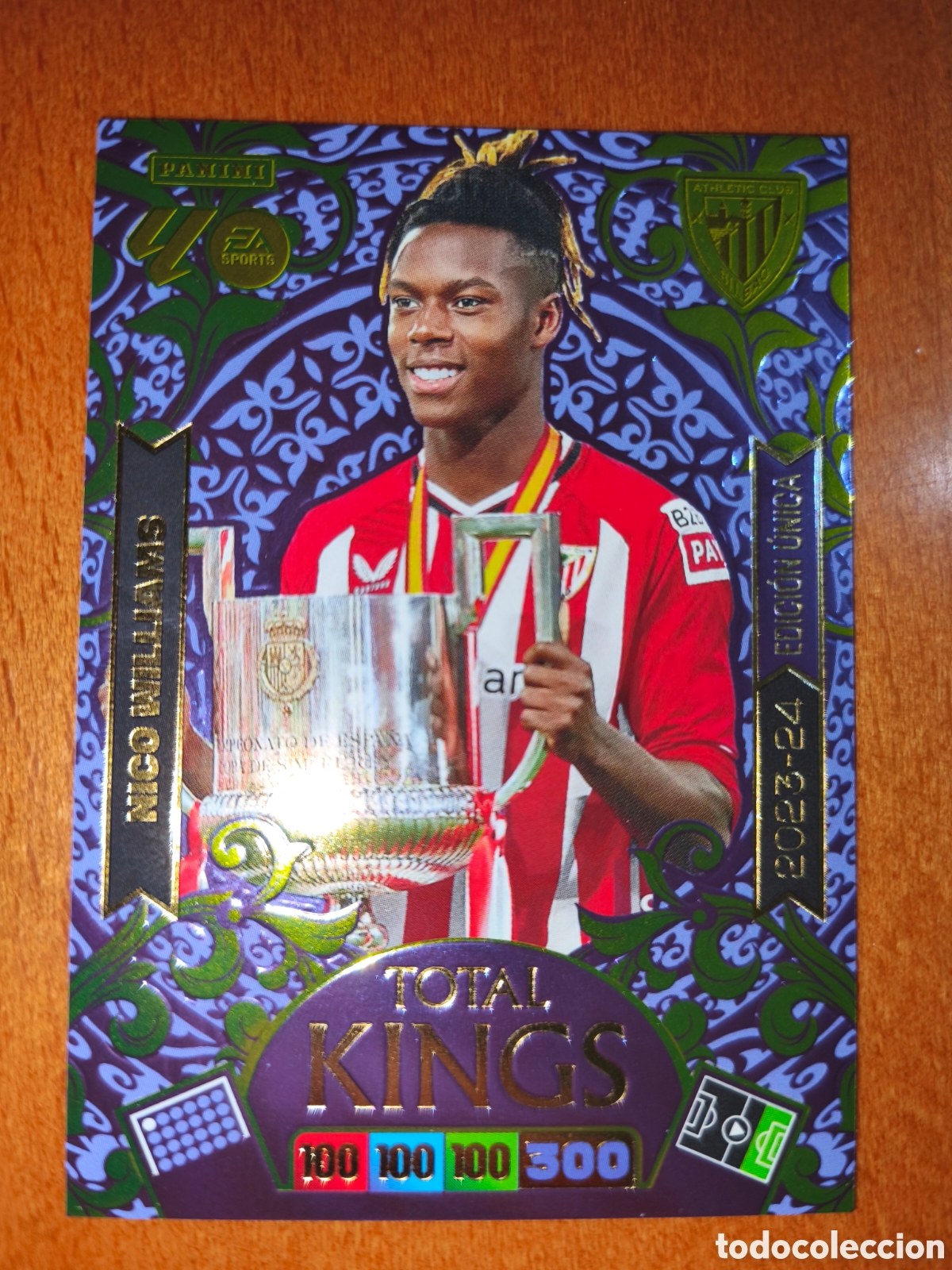 Cromos de f&uacute;tbol: Nico Williams TOTAL KINGS Adrenalyn XL 25/26 Athletic Club