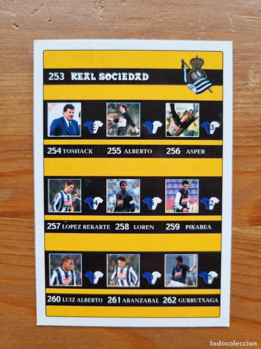 Cromos de f&uacute;tbol: 273 &Iacute;NDICE (Real Sociedad). Las Fichas de la Liga 2001 2002 01 02 (Mundicromo)
