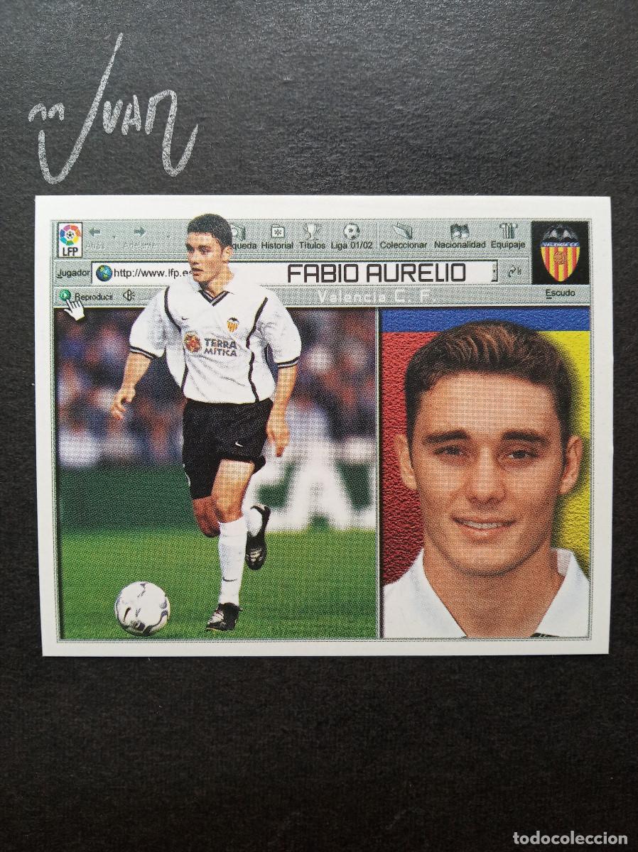 Cromos de f&uacute;tbol: FABIO AURELIO VALENCIA BRASIL⚽ COLECCIONES ESTE &reg; 2001 2002 LIGA FUTBOL 01 02 SIN PEGAR NUNCA NUEVO