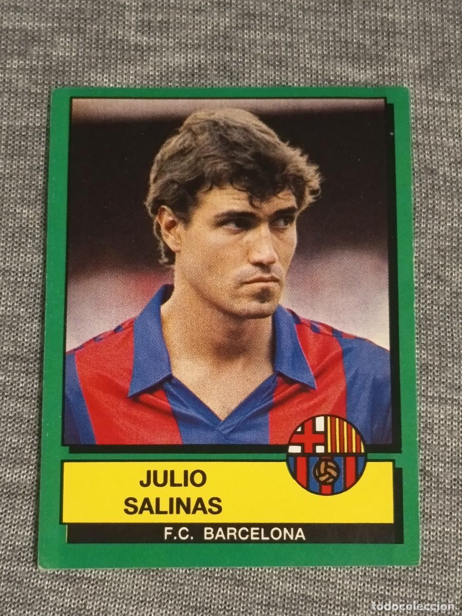 Cromos de f&uacute;tbol: F&uacute;tbol 90 panini JULIO SALINAS N&deg;52 BARCELONA nunca pegado