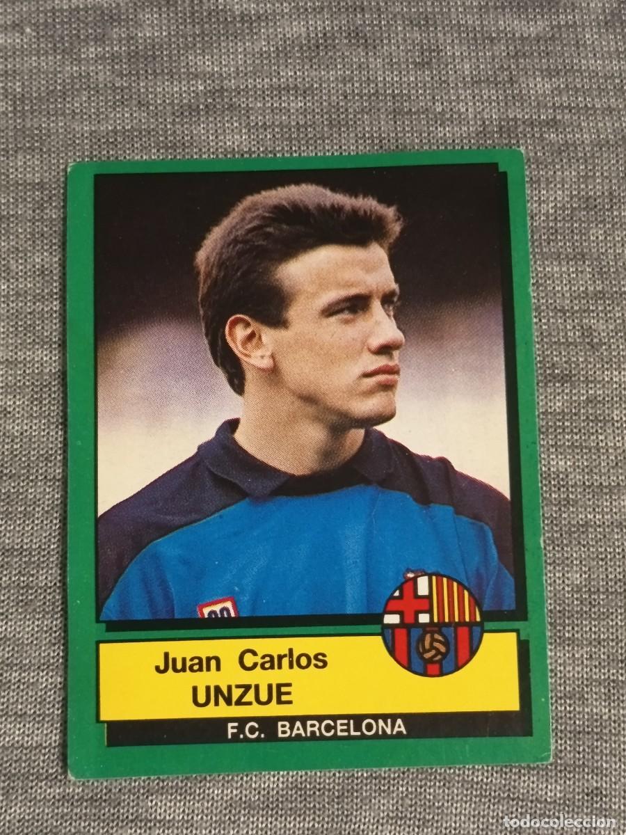 Cromos de f&uacute;tbol: F&uacute;tbol 90 panini UNZUE N&deg;54 BARCELONA nunca pegado