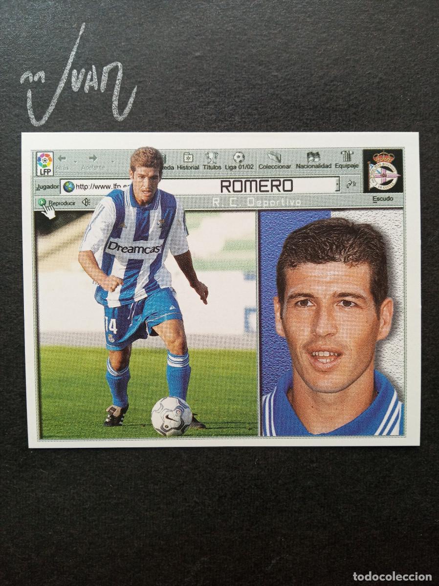 Cromos de f&uacute;tbol: ROMERO DEPORTIVO LA CORU&Ntilde;A ⚽ COLECCIONES ESTE &reg; 2001 2002 LIGA FUTBOL 01 02 SIN PEGAR NUNCA NUEVO